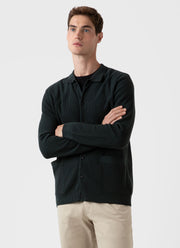 Men's Knitted Jacket in Seaweed