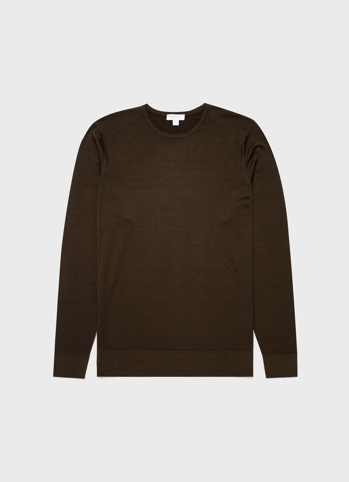Men's Extra-Fine Merino Crew Neck in Dark Moss