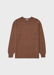 Men's Lambswool Crew Neck Jumper in Pecan