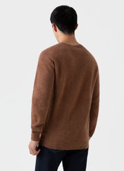 Men's Lambswool Crew Neck Jumper in Pecan