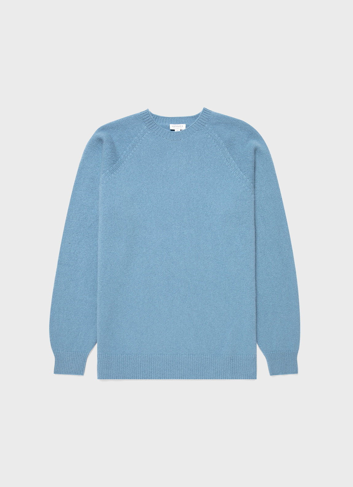 Men's Lambswool Crew Neck Jumper in Storm Blue