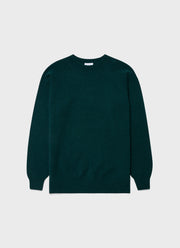 Men's Lambswool Crew Neck Jumper in Dark Green