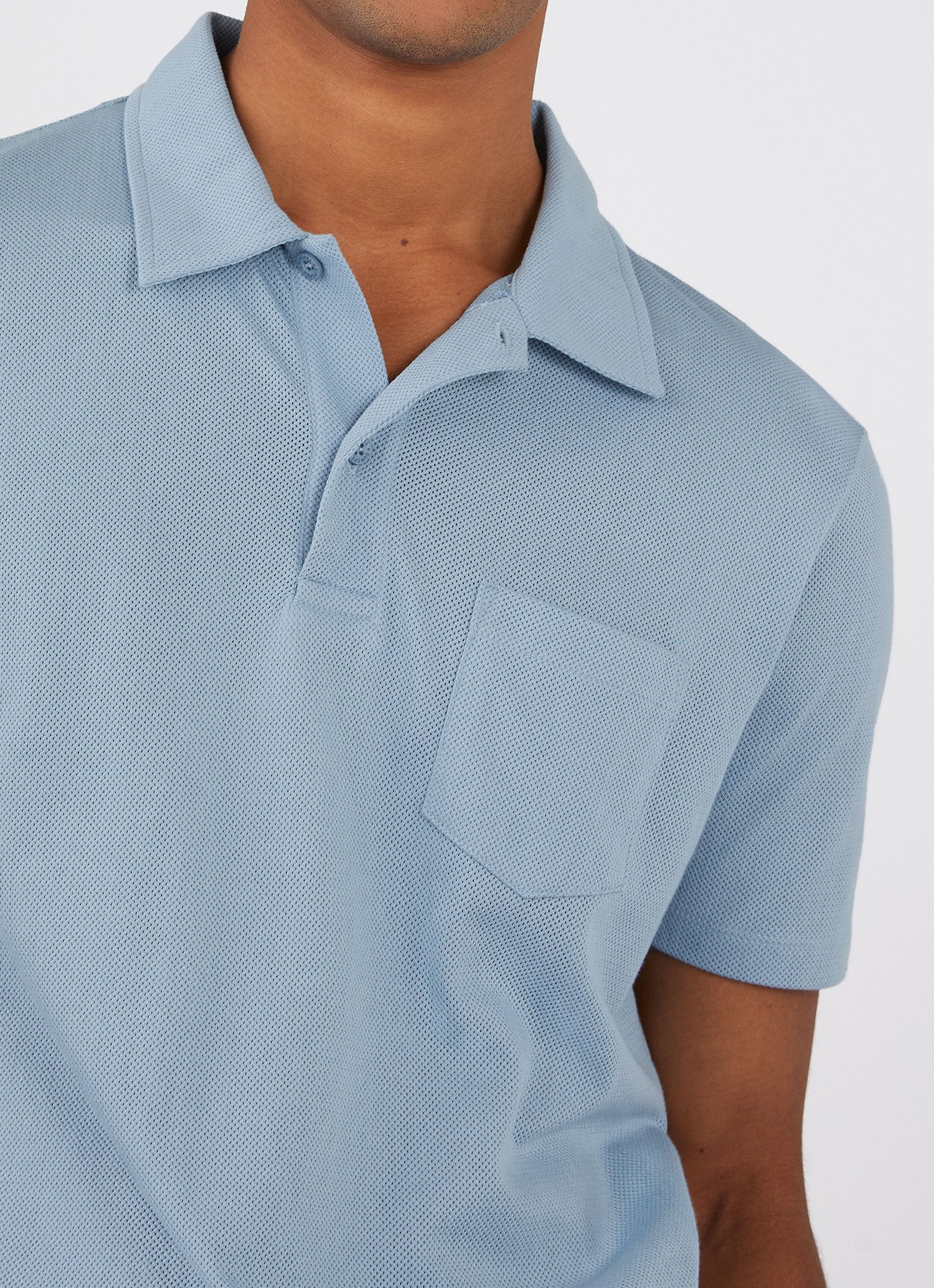 Men's Riviera Polo Shirt in Blue Mist