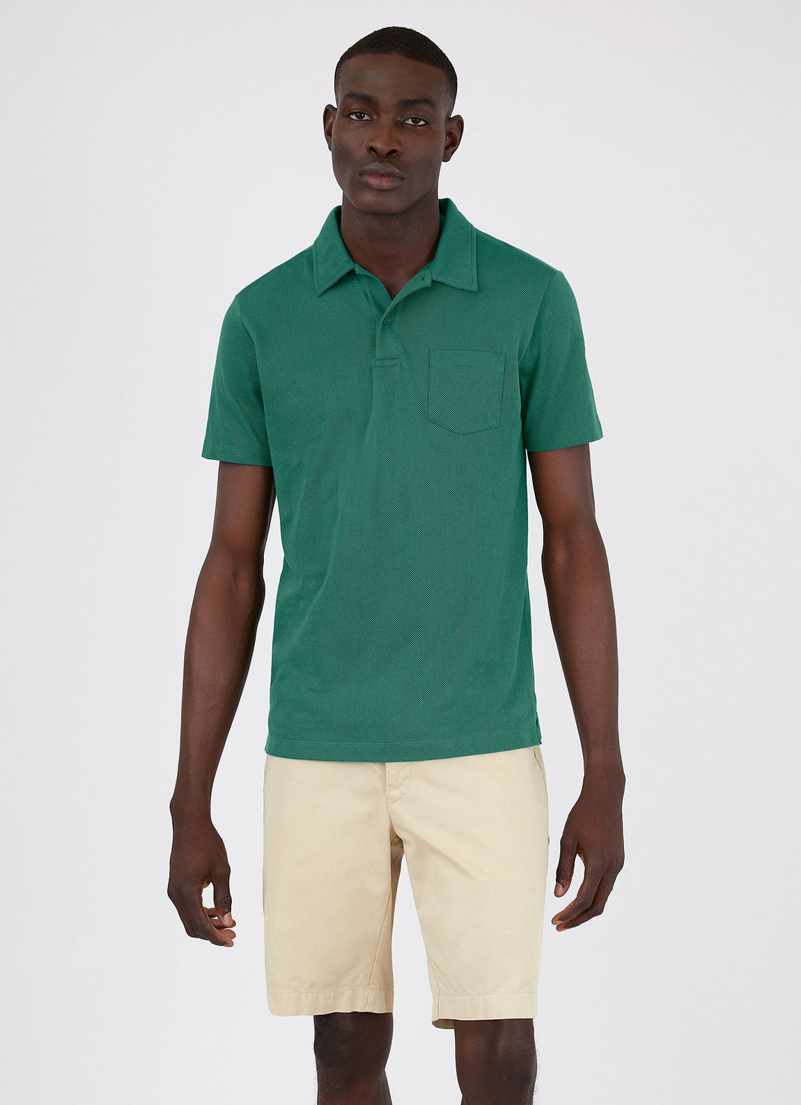 Men's Riviera Polo Shirt in Leaf Green