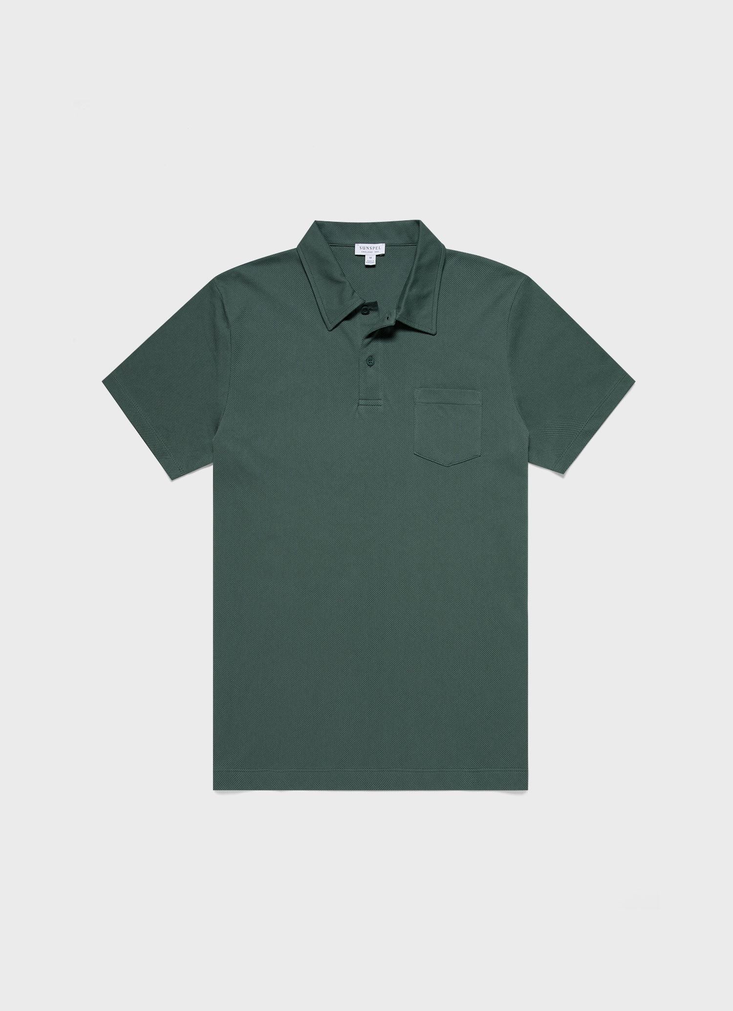 Men's Riviera Polo Shirt in Deep Green