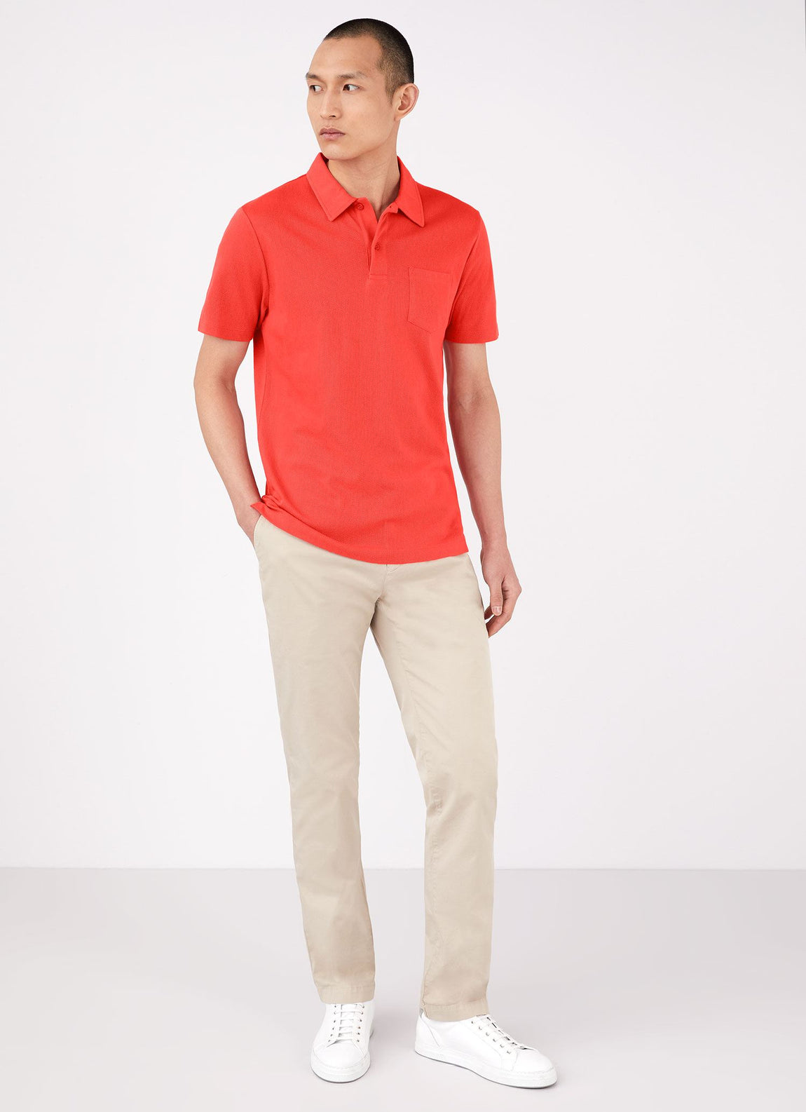 Men's Riviera Polo Shirt in Candy Red