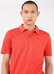 Men's Riviera Polo Shirt in Candy Red