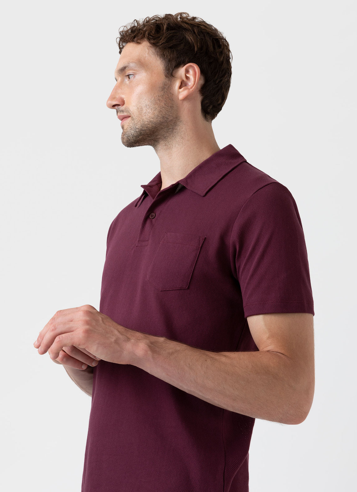 Men's Riviera Polo Shirt in Vino