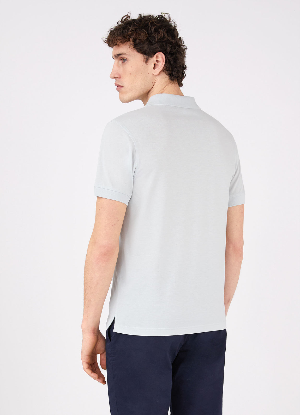 Men's Piqué Polo Shirt in Winter Sky