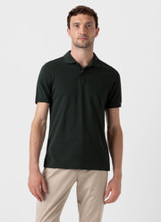 Men's Piqué Polo Shirt in Seaweed