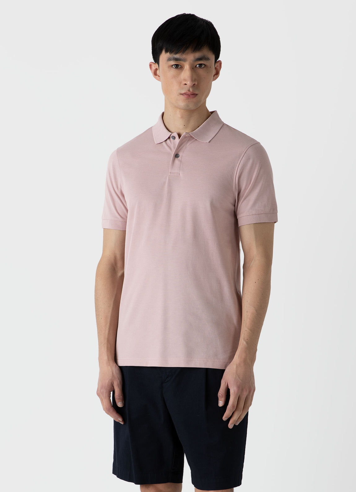 Men's Piqué Polo Shirt in Shell Pink