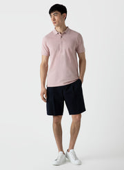 Men's Piqué Polo Shirt in Shell Pink