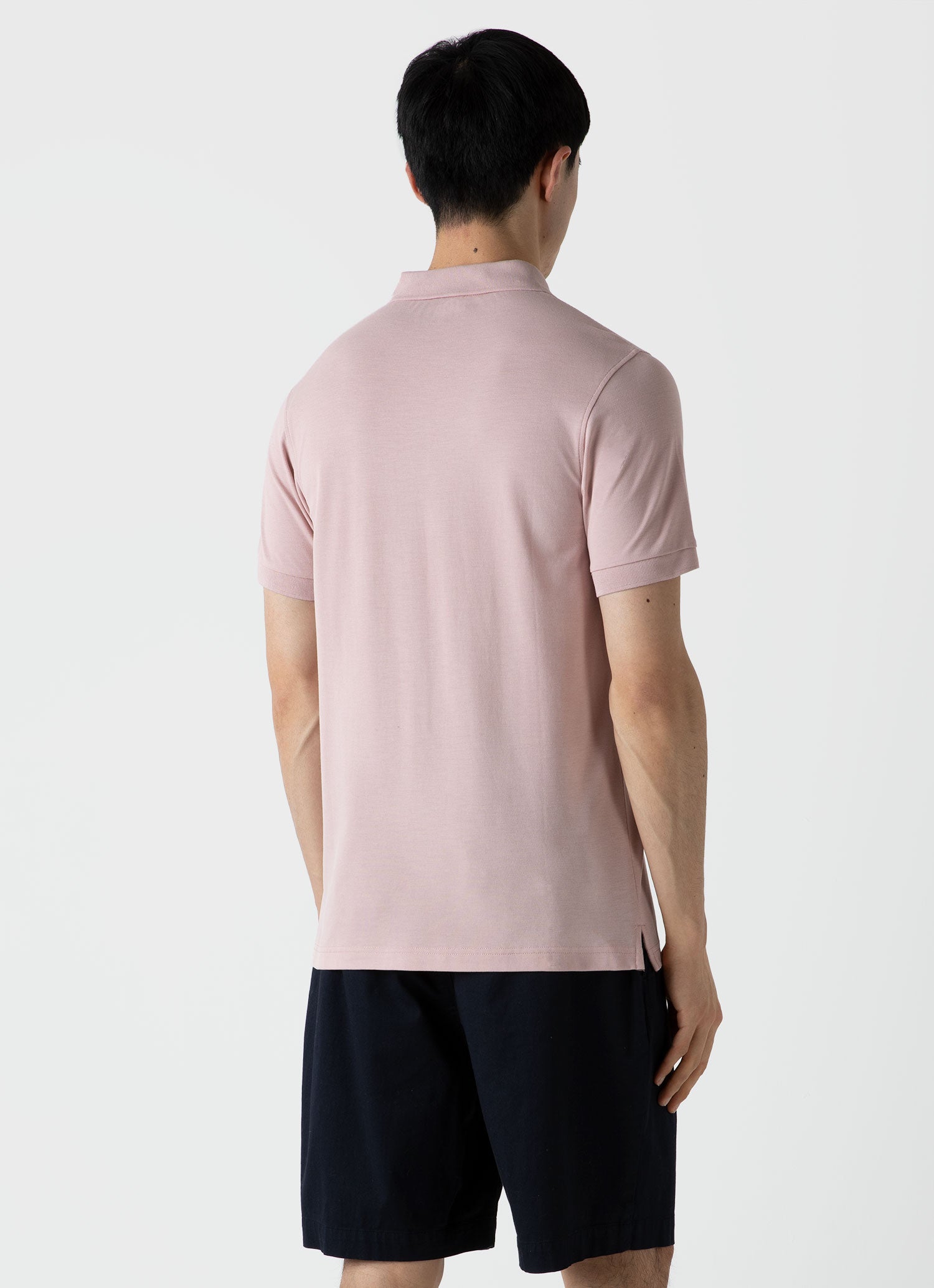 Men's Piqué Polo Shirt in Shell Pink
