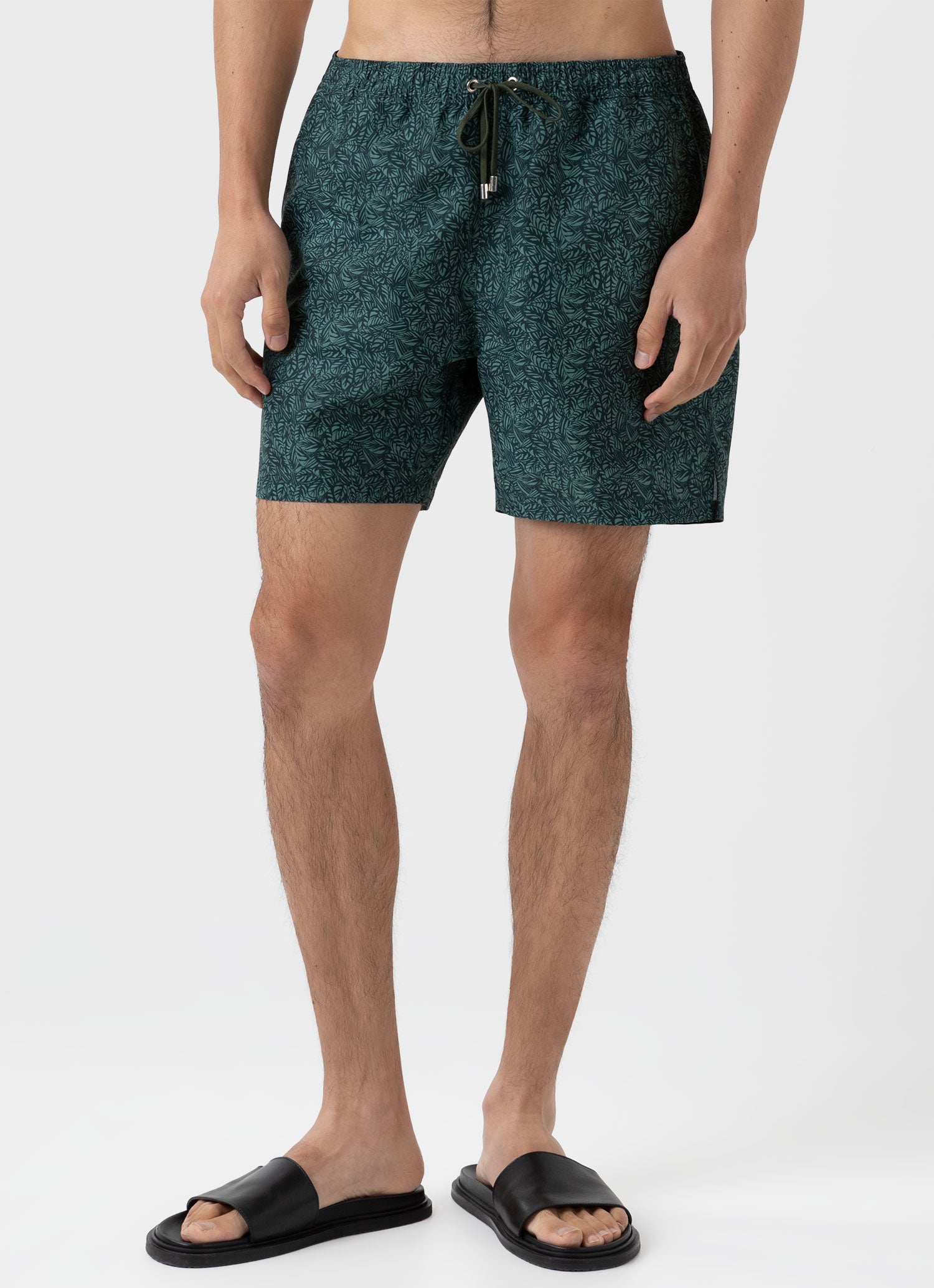 Men's Swimshort in Seaweed Tropics Print