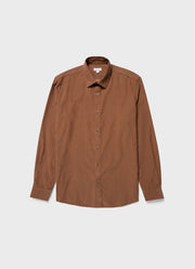 Men's Fine Cord Shirt in Pecan