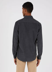 Men's Fine Cord Shirt in Anthracite