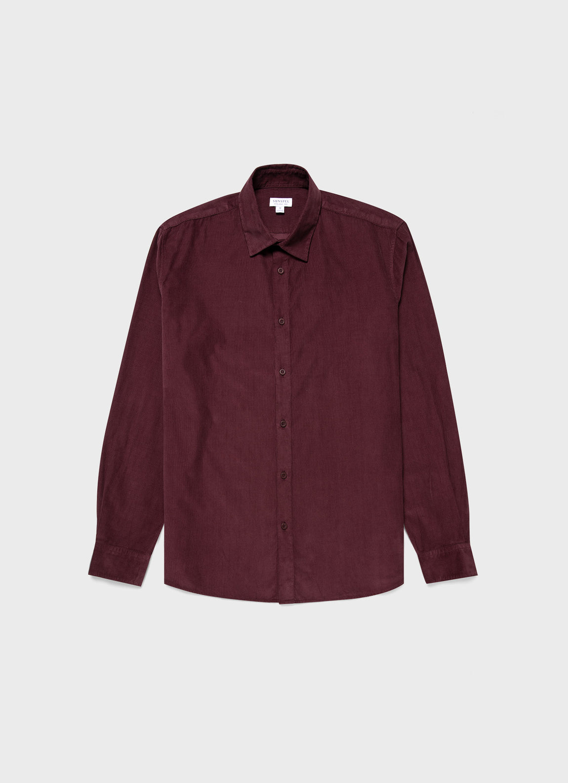 Men's Fine Cord Shirt in Port