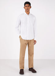 Men's Poplin Casual Shirt in White