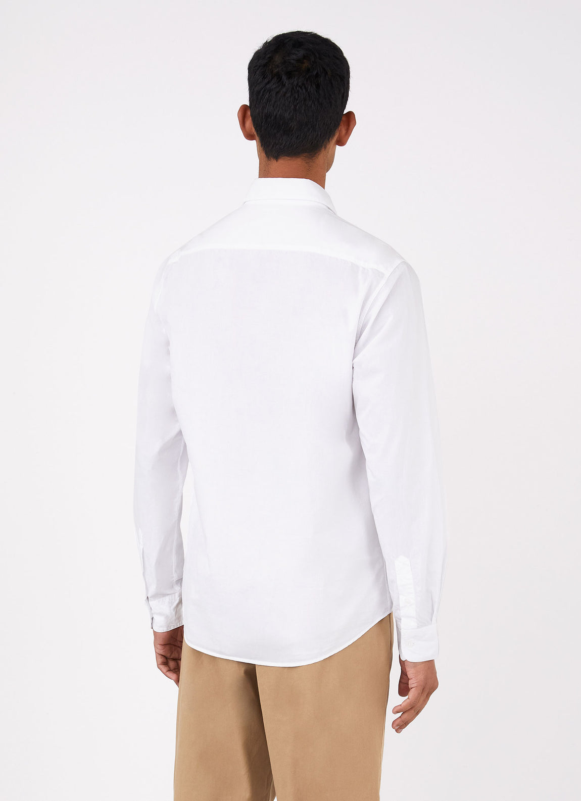 Men's Poplin Casual Shirt in White