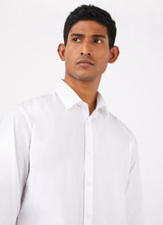 Men's Poplin Casual Shirt in White
