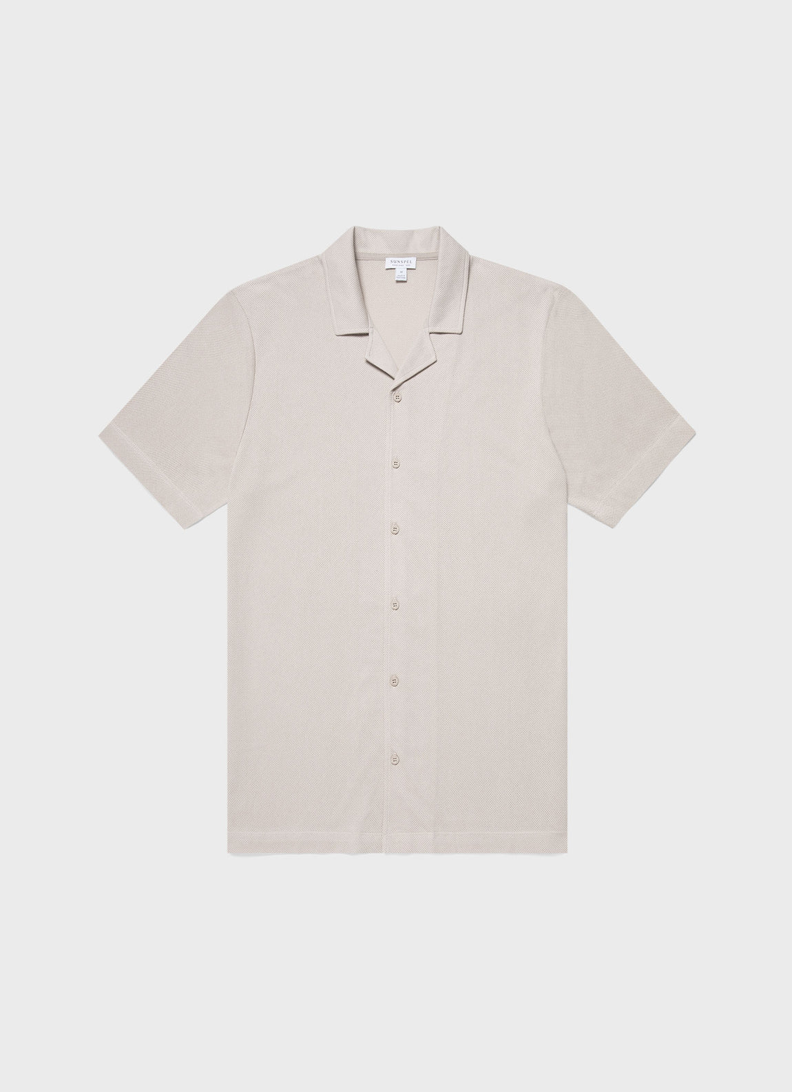 Men's Riviera Camp Collar Shirt in Light Sand