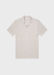 Men's Riviera Camp Collar Shirt in Light Sand