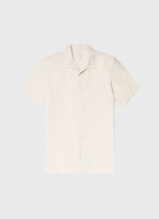 Men's Cotton Linen Shirt in Ecru