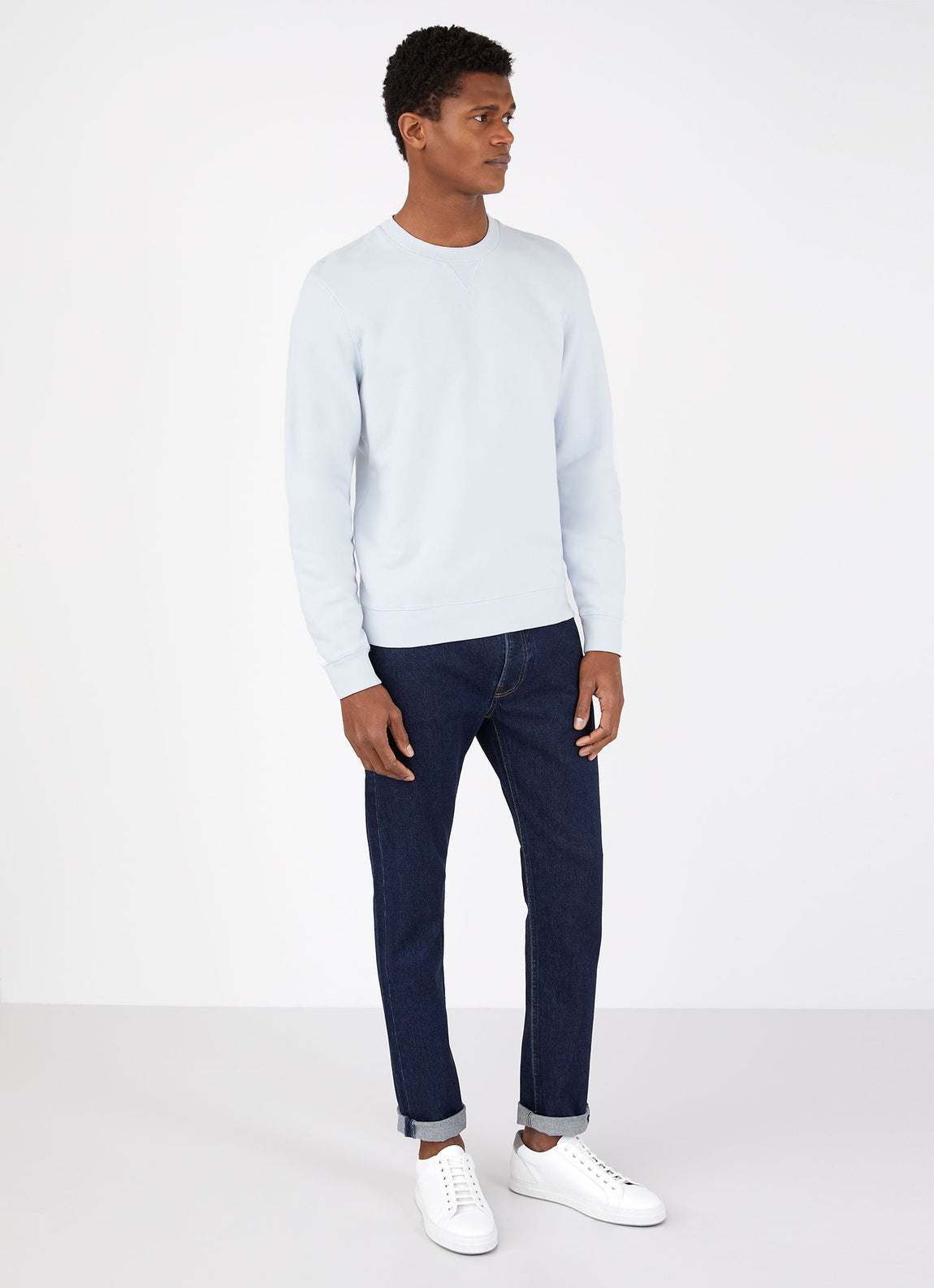 Men's Loopback Sweatshirt in Powder Blue