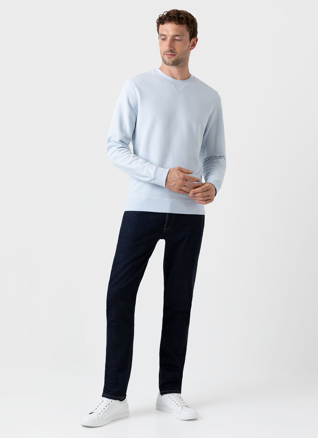Men's Loopback Sweatshirt in Pastel Blue