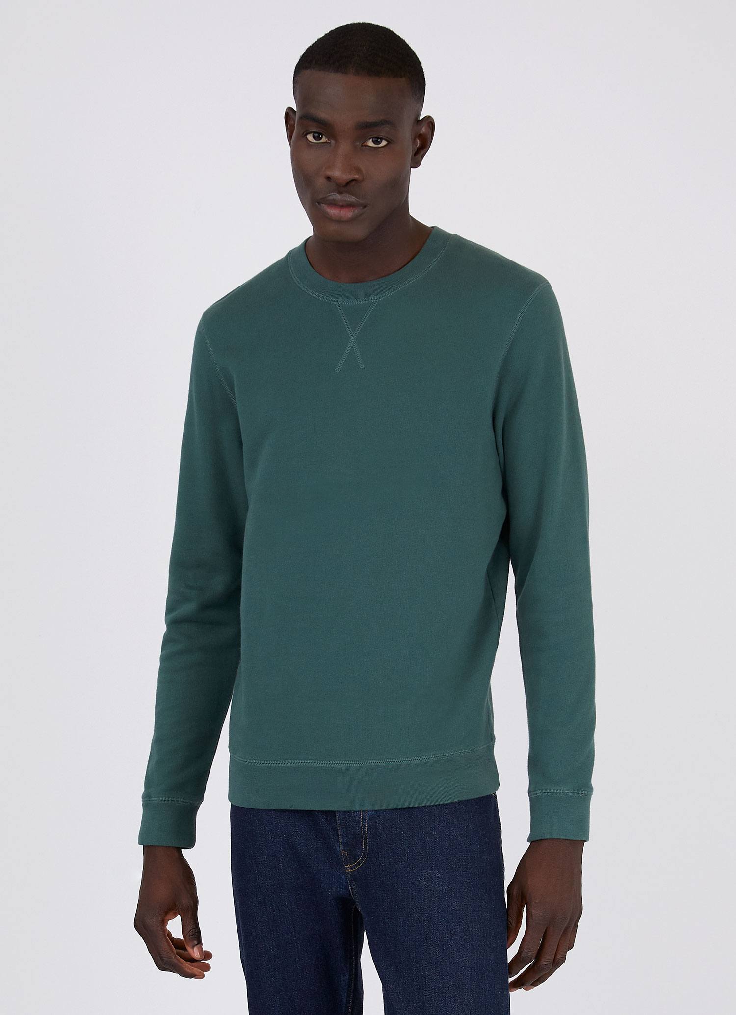 Men's Loopback Sweatshirt in Deep Green