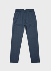 Men's Cotton Linen Drawstring Trouser in Shale Blue