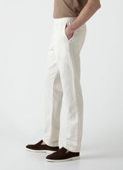 Men's Cotton Linen Drawstring Trouser in Undyed