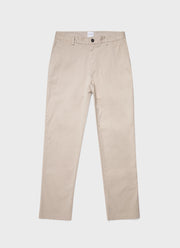 Men's Regular Fit Stretch Chino in Light Stone