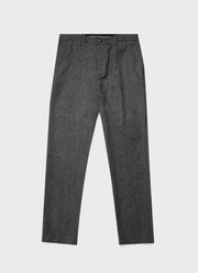 Men's Donegal Wool Trouser in Mid Grey Melange