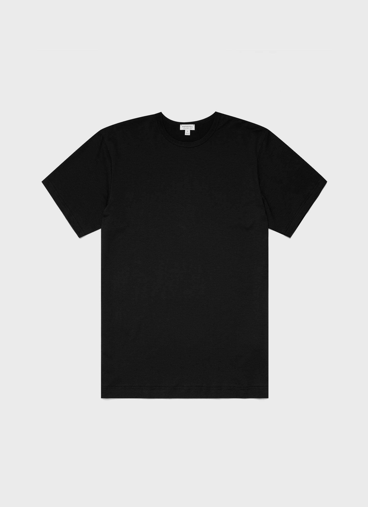 constante Jugar con algo Men's Classic T-shirt in Black | Sunspel