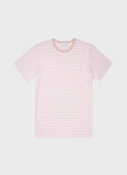 Men's Classic T-shirt in Shell Pink/White English Stripe