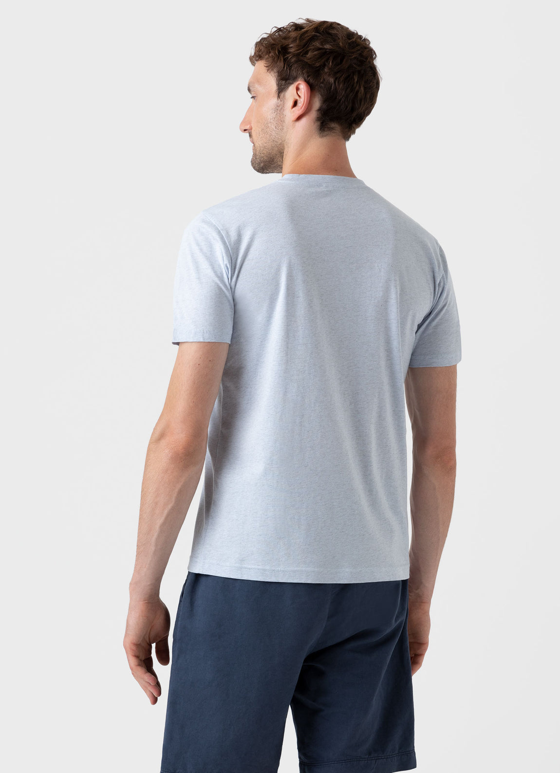 Men's Riviera T-shirt in Pastel Blue Melange