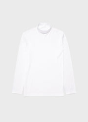 Men's Long Sleeve Roll Neck in White