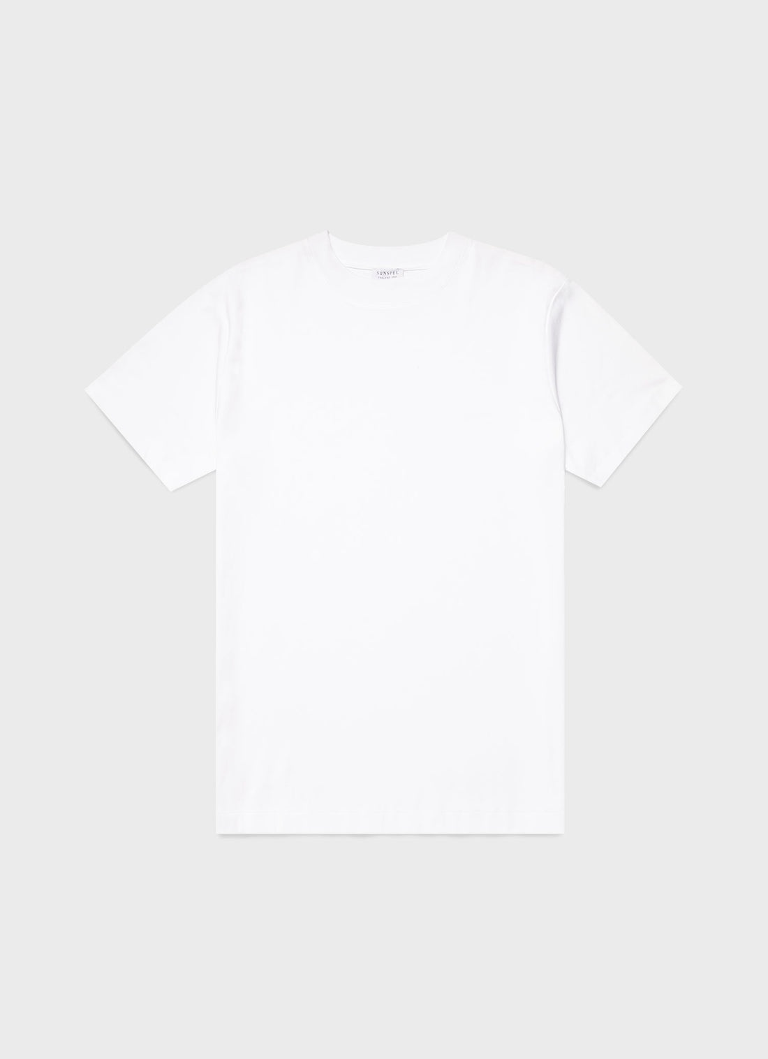 Men's Brushed Cotton Mock Neck in White