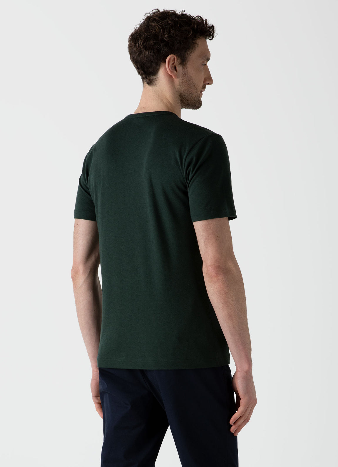 Men's Sea Island Cotton T-shirt in Seaweed
