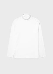 Men's Brushed Cotton Turtle Neck in White