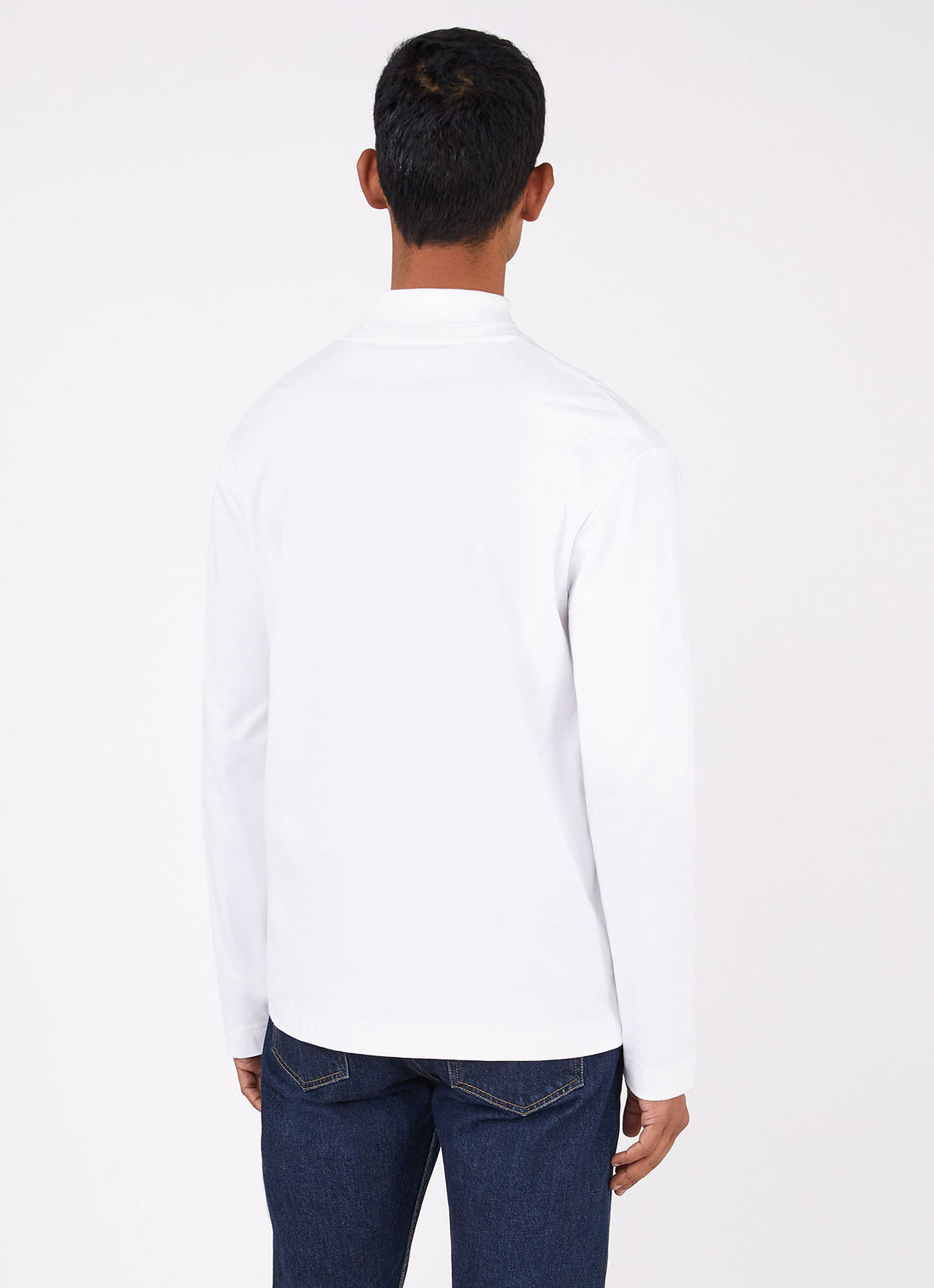 Men's Brushed Cotton Turtle Neck in White