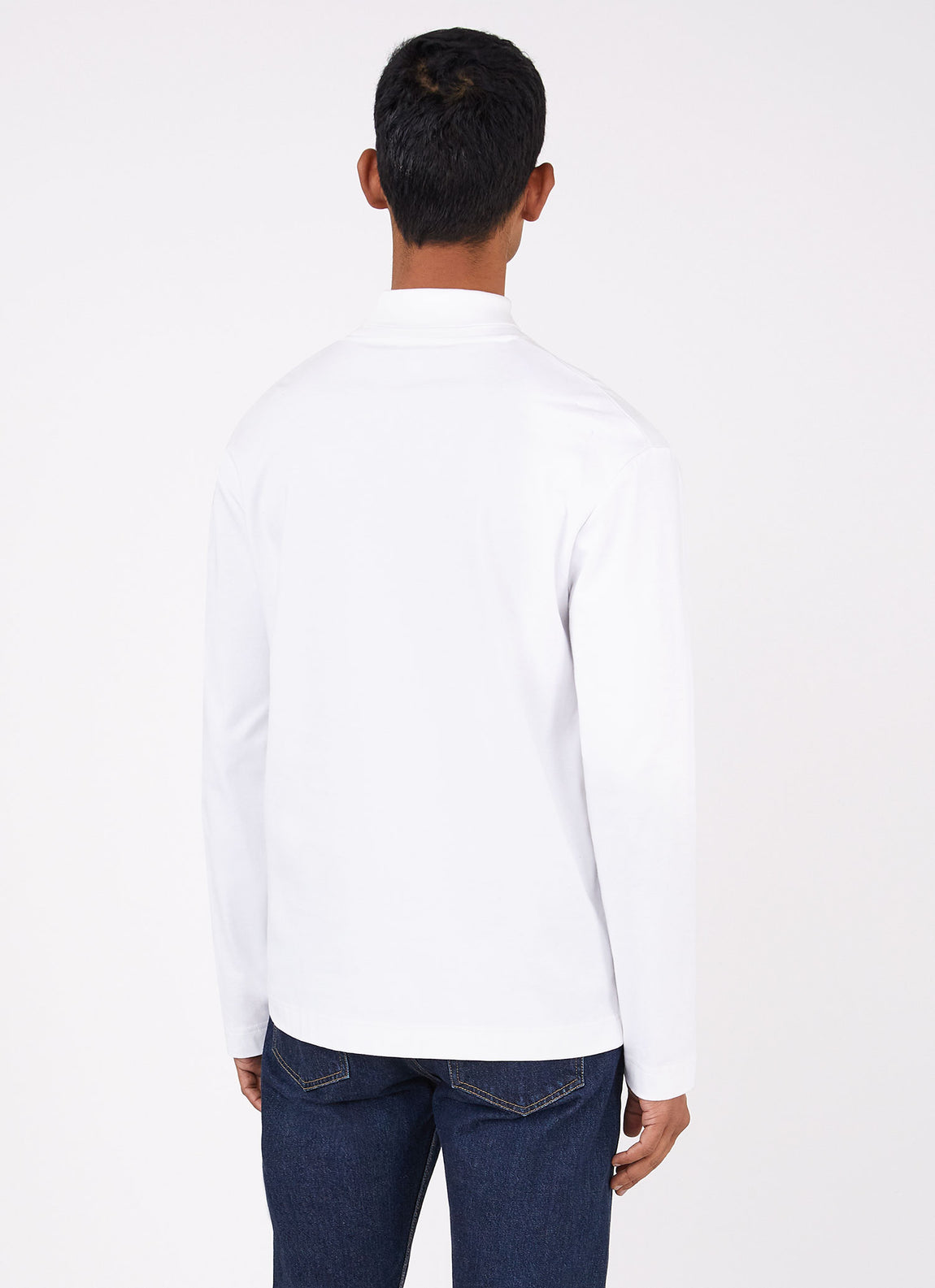 Men's Brushed Cotton Turtle Neck in White