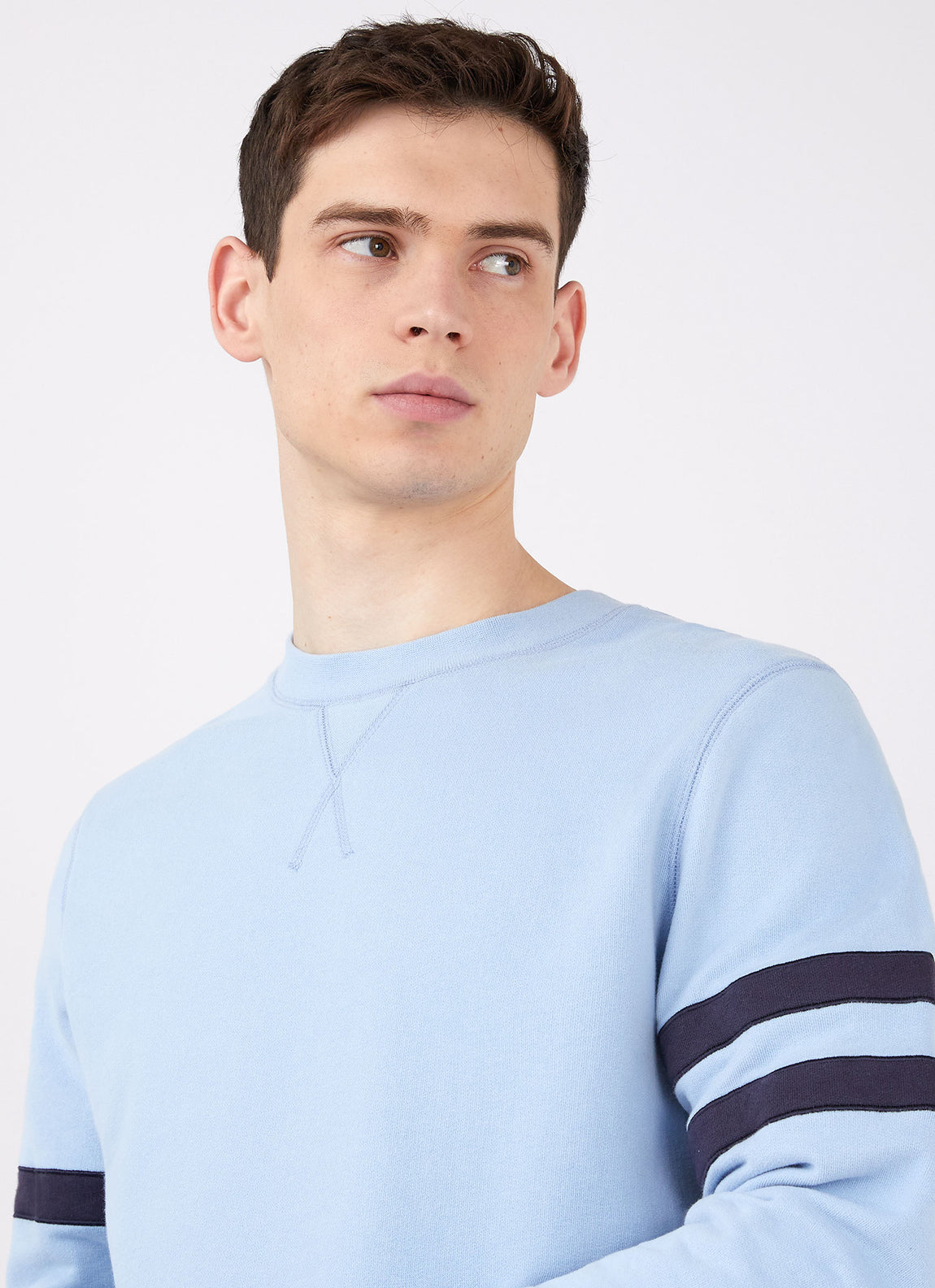 Men's Paul Weller College Sweatshirt in Cambridge Blue