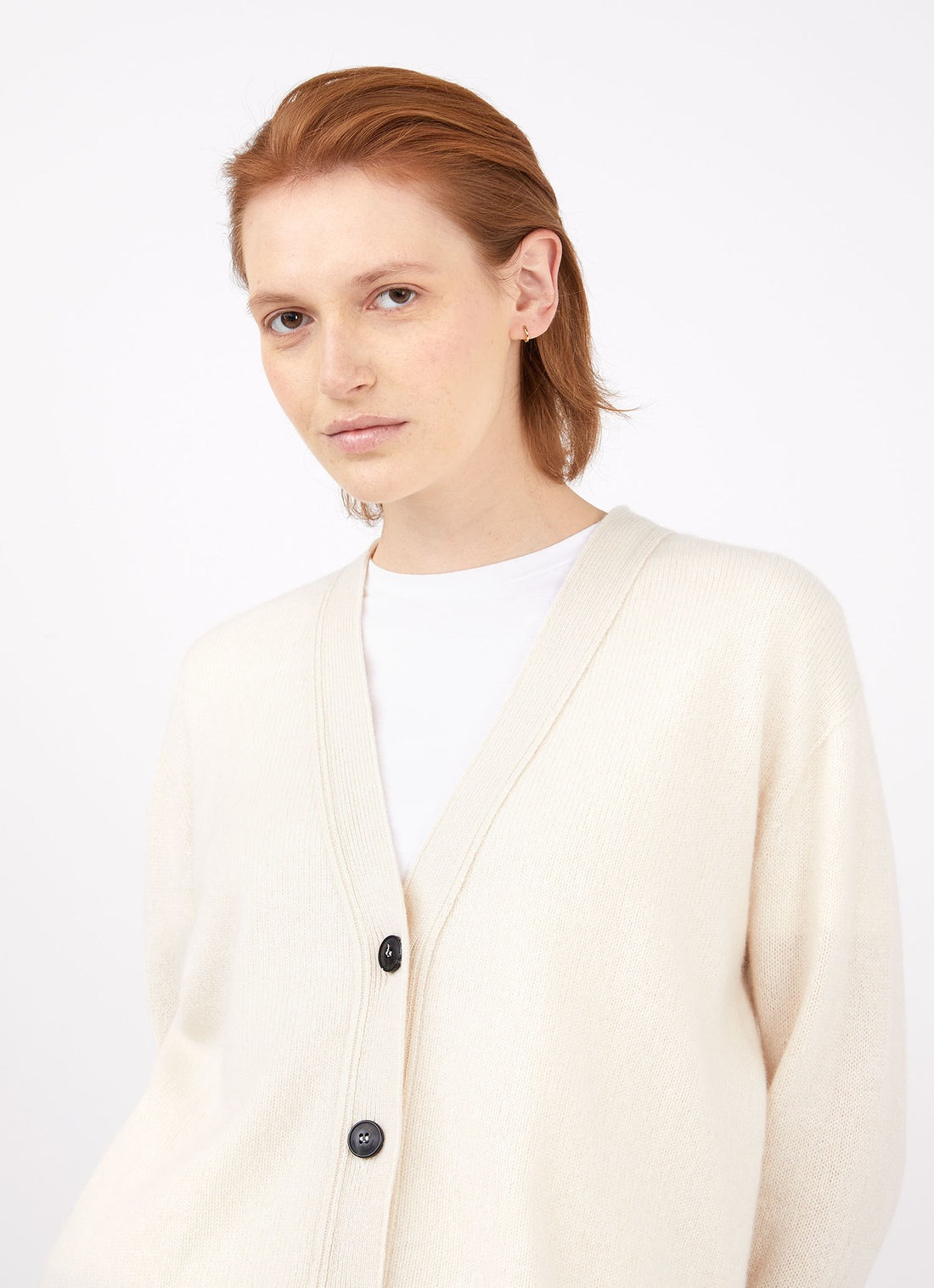 Women's Lambswool Cardigan in Ecru