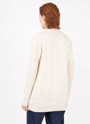 Women's Lambswool Cardigan in Ecru