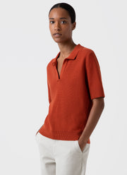 Women's Archive Knit Polo in Burnt Sienna