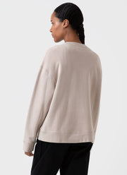 Women's Relaxed Loopback Sweatshirt in Light Sand