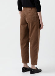 Women's Corduroy Trouser in Dark Camel
