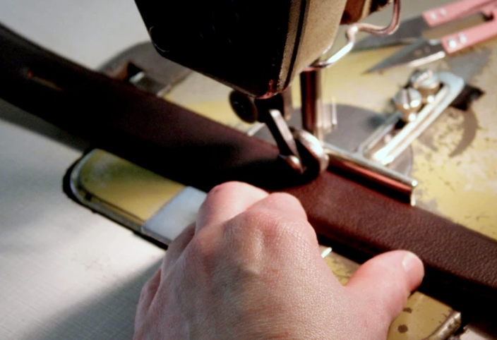 A belt being made at our Sunspel factory
